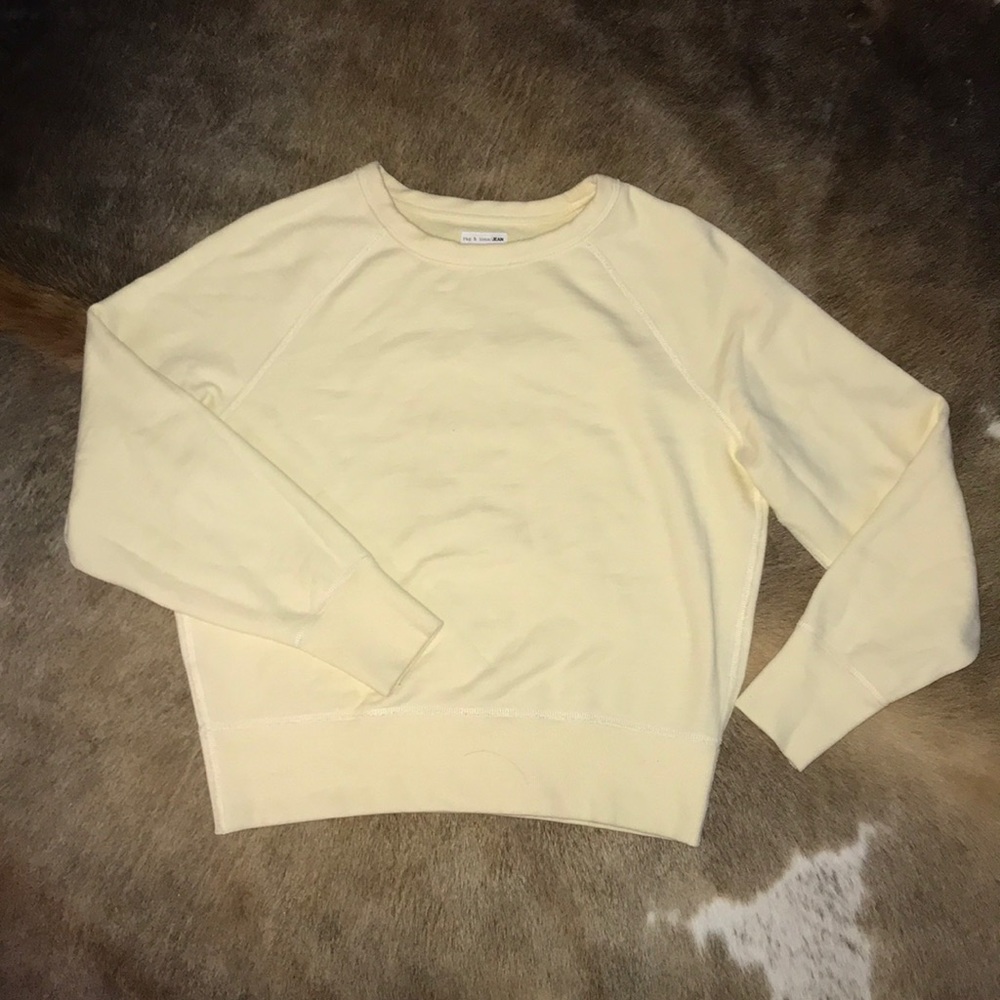 Rag and Bone The Raglan Sweatshirt Pale Yellow
